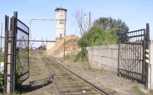 Въезд на шпалозавод в 2009 году